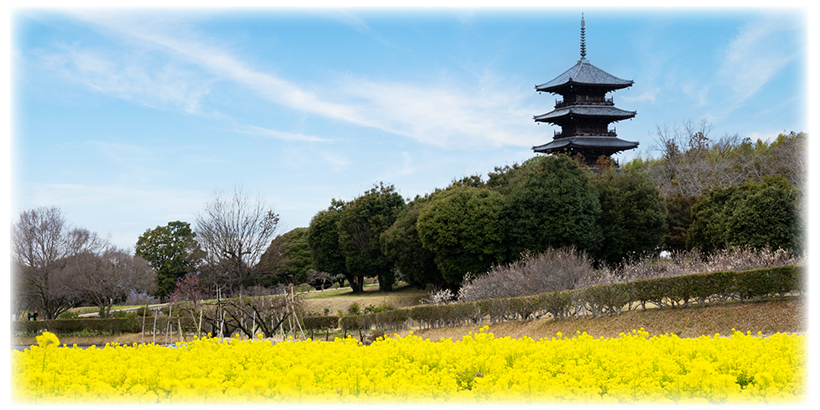 岡山県　国分寺の風景